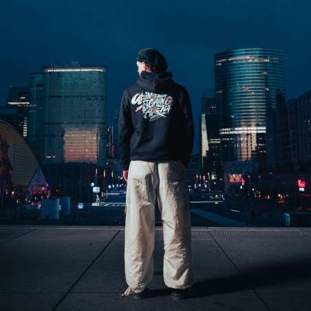 Autumn Edition Hoodie — UFA 2026, worn from behind, skyline