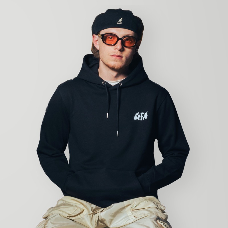 Autumn Edition Hoodie — UFA 2026, worn, front view