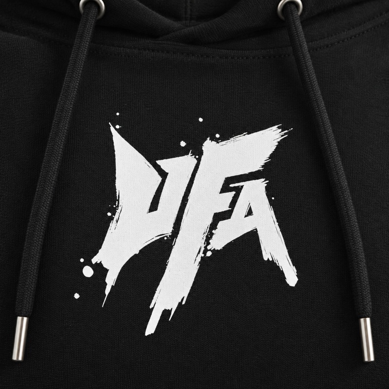 New Generation Hoodie — UFA × Capcom, chest logo detail