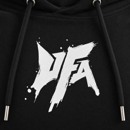 New Generation Hoodie — UFA × Capcom, chest logo detail