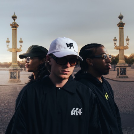 Embroidered Cap — UFA 2025, worn outdoors