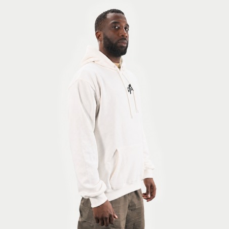 Hoodie Blanc — UFA 2025, face, trois quarts