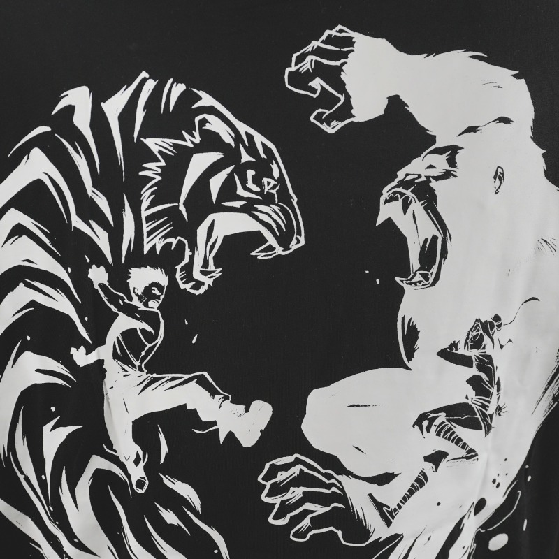T-shirt Tigre × Gorille — UFA 2025, détail de l'illustration